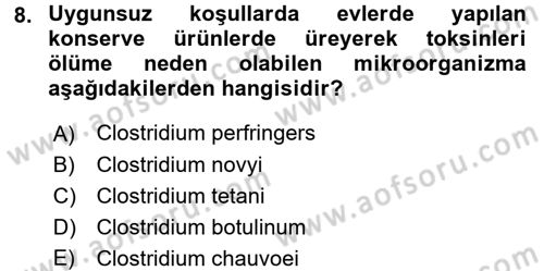 Sağlıklı Yaşam Dersi 2016 - 2017 Yılı (Final) Dönem Sonu Sınav Soruları 8. Soru