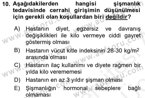 Sağlıklı Yaşam Dersi 2017 - 2018 Yılı 3 Ders Sınav Soruları 10. Soru