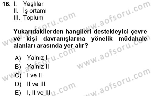 Sağlıklı Yaşam Dersi 2017 - 2018 Yılı 3 Ders Sınav Soruları 16. Soru