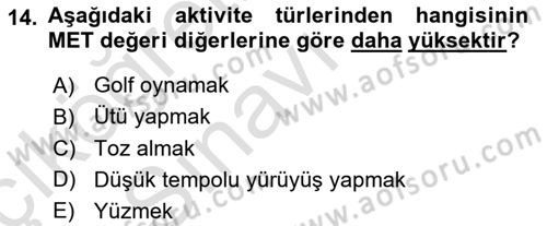 Sağlıklı Yaşam Dersi 2018 - 2019 Yılı 3 Ders Sınav Soruları 14. Soru