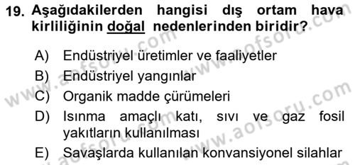 Sağlıklı Yaşam Dersi 2018 - 2019 Yılı 3 Ders Sınav Soruları 19. Soru