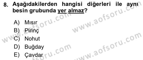 Sağlıklı Yaşam Dersi 2018 - 2019 Yılı 3 Ders Sınav Soruları 8. Soru