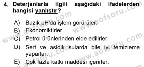 Sağlıklı Yaşam Dersi 2018 - 2019 Yılı (Final) Dönem Sonu Sınav Soruları 4. Soru