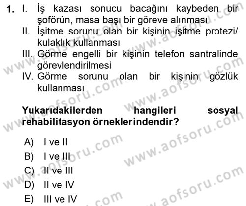 Sağlıklı Yaşam Dersi 2018 - 2019 Yılı Yaz Okulu Sınav Soruları 1. Soru