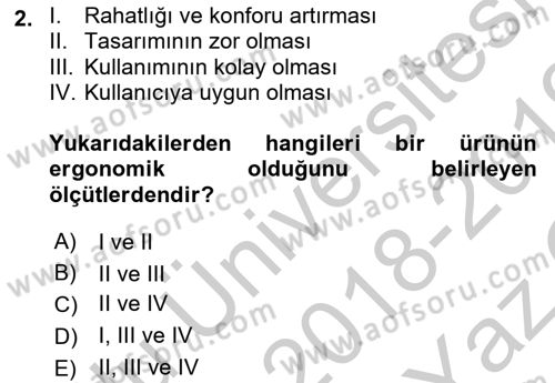 Sağlıklı Yaşam Dersi 2018 - 2019 Yılı Yaz Okulu Sınav Soruları 2. Soru