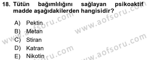 Sağlıklı Yaşam Dersi 2020 - 2021 Yılı Yaz Okulu Sınav Soruları 18. Soru
