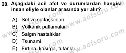 Sağlıklı Yaşam Dersi 2020 - 2021 Yılı Yaz Okulu Sınav Soruları 20. Soru