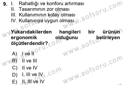 Sağlıklı Yaşam Dersi 2021 - 2022 Yılı (Vize) Ara Sınav Soruları 9. Soru