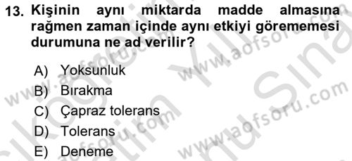 Sağlıklı Yaşam Dersi 2021 - 2022 Yılı (Final) Dönem Sonu Sınav Soruları 13. Soru