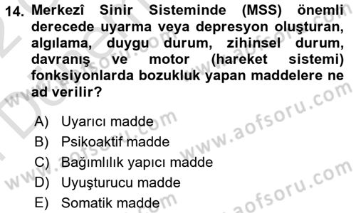 Sağlıklı Yaşam Dersi 2021 - 2022 Yılı (Final) Dönem Sonu Sınav Soruları 14. Soru