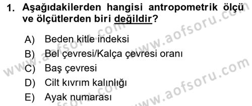 Sağlıklı Yaşam Dersi 2021 - 2022 Yılı Yaz Okulu Sınav Soruları 1. Soru