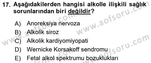 Sağlıklı Yaşam Dersi 2021 - 2022 Yılı Yaz Okulu Sınav Soruları 17. Soru