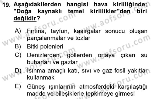 Sağlıklı Yaşam Dersi 2021 - 2022 Yılı Yaz Okulu Sınav Soruları 19. Soru
