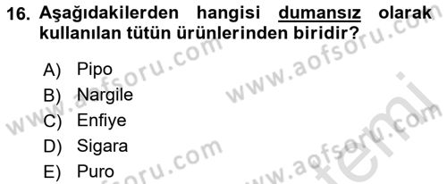 Sağlıklı Yaşam Dersi 2022 - 2023 Yılı Yaz Okulu Sınav Soruları 16. Soru