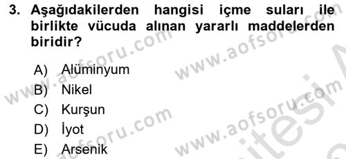 Sağlıklı Yaşam Dersi 2022 - 2023 Yılı Yaz Okulu Sınav Soruları 3. Soru