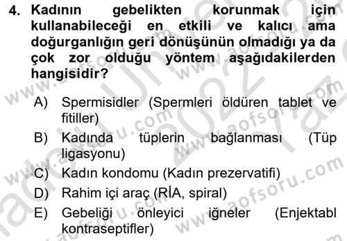 Sağlıklı Yaşam Dersi 2022 - 2023 Yılı Yaz Okulu Sınav Soruları 4. Soru