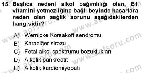 Sağlıklı Yaşam Dersi 2023 - 2024 Yılı (Final) Dönem Sonu Sınav Soruları 15. Soru
