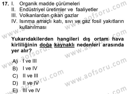 Sağlıklı Yaşam Dersi 2023 - 2024 Yılı (Final) Dönem Sonu Sınav Soruları 17. Soru