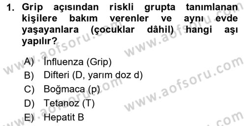 Sağlıklı Yaşam Dersi 2025 - 2026 Yılı (Vize) Ara Sınav Soruları 1. Soru