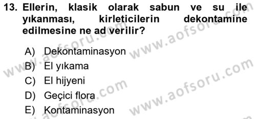 Sağlıklı Yaşam Dersi 2025 - 2026 Yılı (Vize) Ara Sınav Soruları 13. Soru