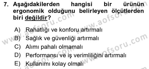 Sağlıklı Yaşam Dersi 2025 - 2026 Yılı (Vize) Ara Sınav Soruları 7. Soru