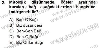 İlkçağ Felsefesi Dersi Ara Sınavı Deneme Sınav Soruları 2. Soru