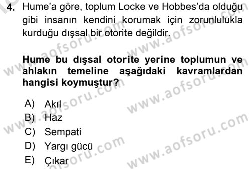Etik Dersi 2015 - 2016 Yılı (Final) Dönem Sonu Sınav Soruları 4. Soru