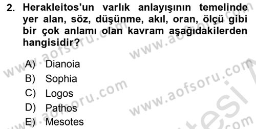 Etik Dersi 2018 - 2019 Yılı 3 Ders Sınav Soruları 2. Soru