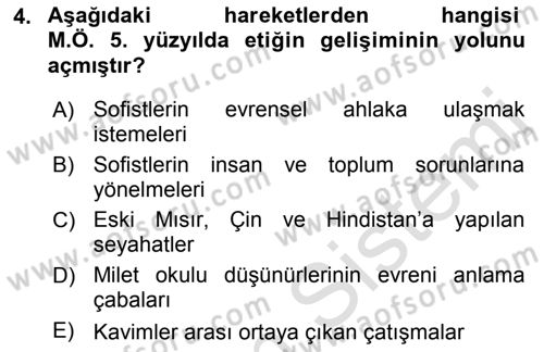 Etik Dersi 2019 - 2020 Yılı (Final) Dönem Sonu Sınav Soruları 4. Soru