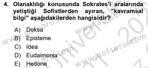 Etik Dersi 2021 - 2022 Yılı Yaz Okulu Sınav Soruları 4. Soru