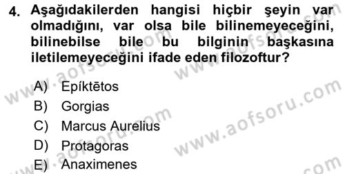Etik Dersi 2022 - 2023 Yılı Yaz Okulu Sınav Soruları 4. Soru