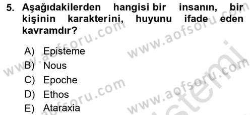 Etik Dersi 2022 - 2023 Yılı Yaz Okulu Sınav Soruları 5. Soru