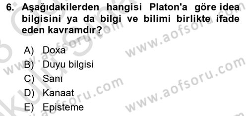 Etik Dersi 2022 - 2023 Yılı Yaz Okulu Sınav Soruları 6. Soru