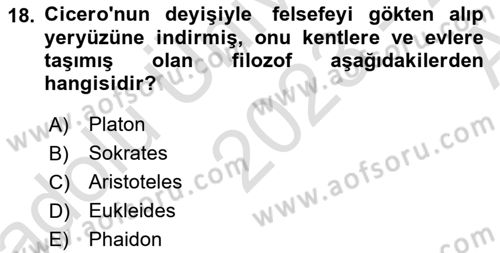 Etik Dersi 2023 - 2024 Yılı (Vize) Ara Sınav Soruları 18. Soru