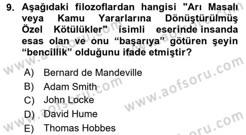 Etik Dersi 2023 - 2024 Yılı (Final) Dönem Sonu Sınav Soruları 9. Soru
