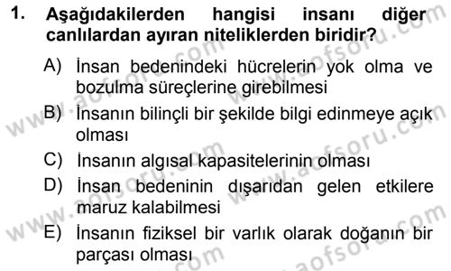 Epistemoloji Dersi 2012 - 2013 Yılı (Final) Dönem Sonu Sınav Soruları 1. Soru