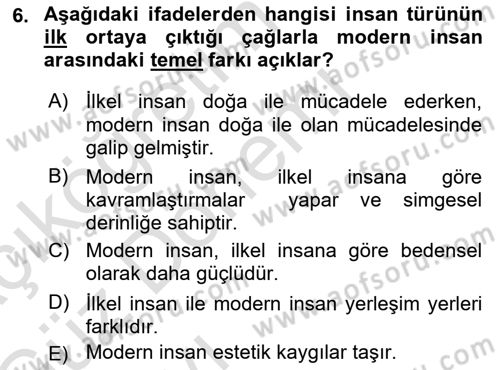 Epistemoloji Dersi 2016 - 2017 Yılı (Vize) Ara Sınav Soruları 6. Soru