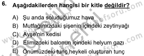 Bilim Felsefesi Dersi Ara Sınavı Deneme Sınav Soruları 6. Soru