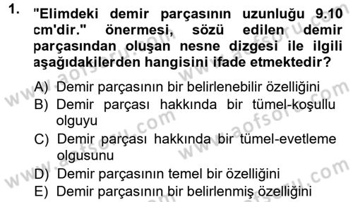 Bilim Felsefesi Dersi 2013 - 2014 Yılı (Final) Dönem Sonu Sınav Soruları 1. Soru