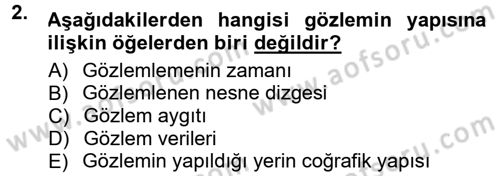 Bilim Felsefesi Dersi 2013 - 2014 Yılı (Final) Dönem Sonu Sınav Soruları 2. Soru