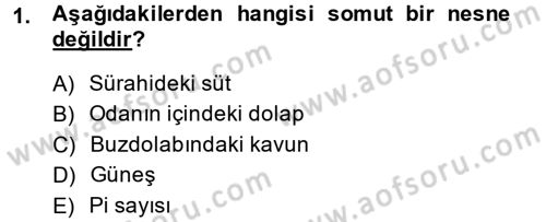 Bilim Felsefesi Dersi 2014 - 2015 Yılı (Vize) Ara Sınav Soruları 1. Soru