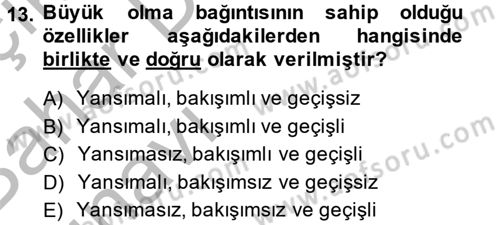 Bilim Felsefesi Dersi Ara Sınavı Deneme Sınav Soruları 13. Soru