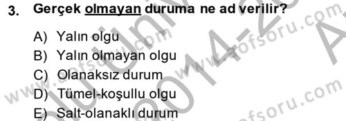 Bilim Felsefesi Dersi Ara Sınavı Deneme Sınav Soruları 3. Soru