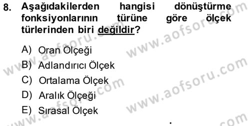 Bilim Felsefesi Dersi Ara Sınavı Deneme Sınav Soruları 8. Soru