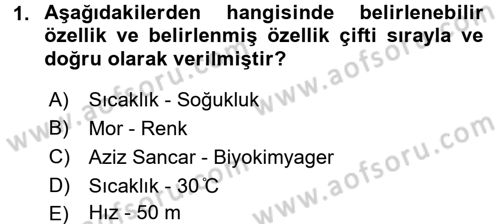 Bilim Felsefesi Dersi 2015 - 2016 Yılı (Vize) Ara Sınav Soruları 1. Soru