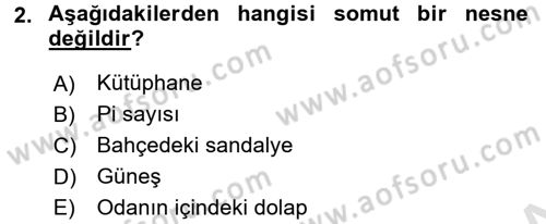 Bilim Felsefesi Dersi 2015 - 2016 Yılı (Final) Dönem Sonu Sınav Soruları 2. Soru