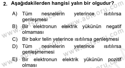 Bilim Felsefesi Dersi 2017 - 2018 Yılı (Final) Dönem Sonu Sınav Soruları 2. Soru