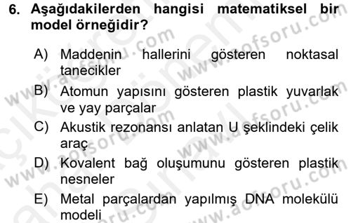 Bilim Felsefesi Dersi 2017 - 2018 Yılı (Final) Dönem Sonu Sınav Soruları 6. Soru