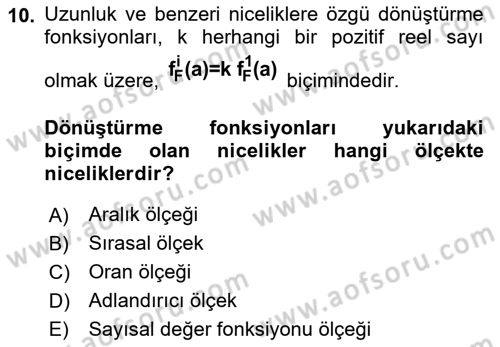 Bilim Felsefesi Dersi 2018 - 2019 Yılı (Vize) Ara Sınav Soruları 10. Soru