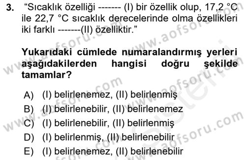 Bilim Felsefesi Dersi 2018 - 2019 Yılı (Vize) Ara Sınav Soruları 3. Soru
